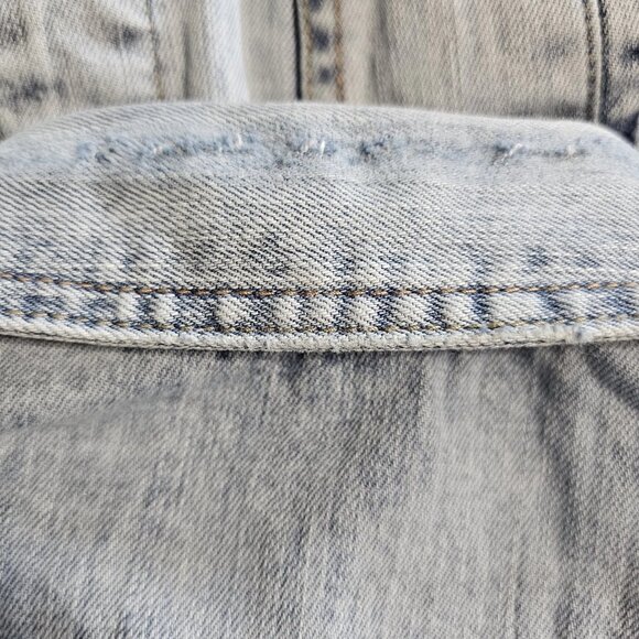 Zara Womens Trf Premium Wash Denim Blue Jean Jacket Size Large - Picture 4 of 7